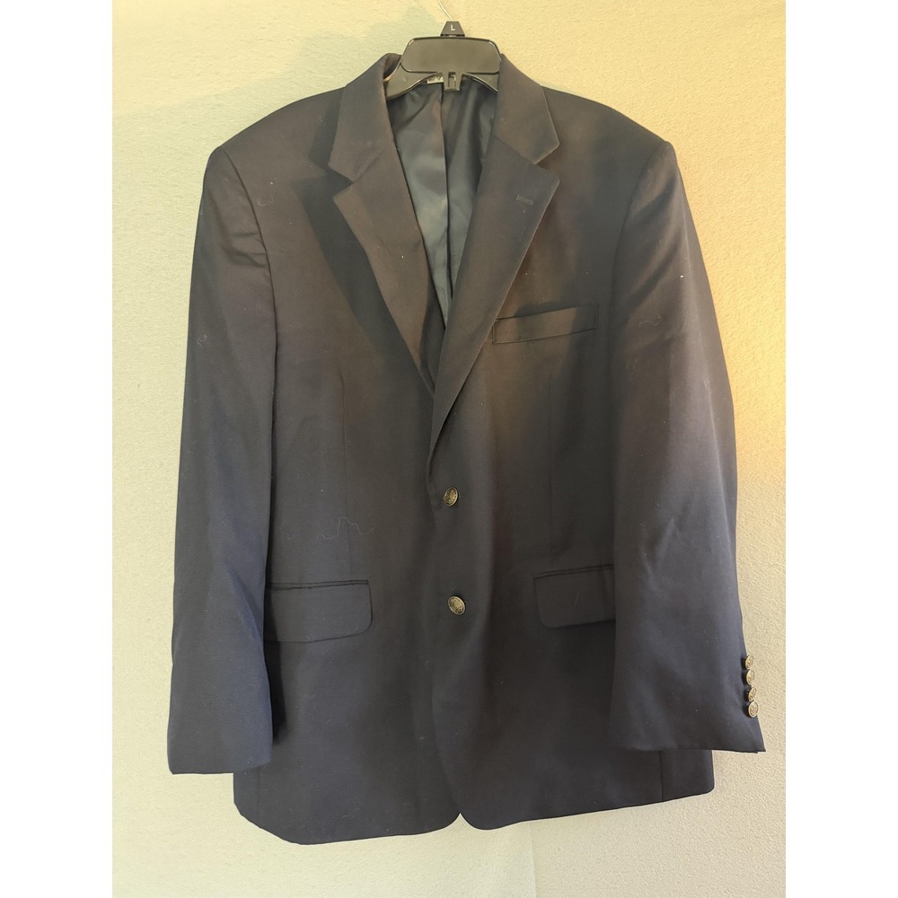 Jos. A. Bank Blazer Sport Coat Mens 44S Navy Blue 100% Wool‎ Classic Jacket